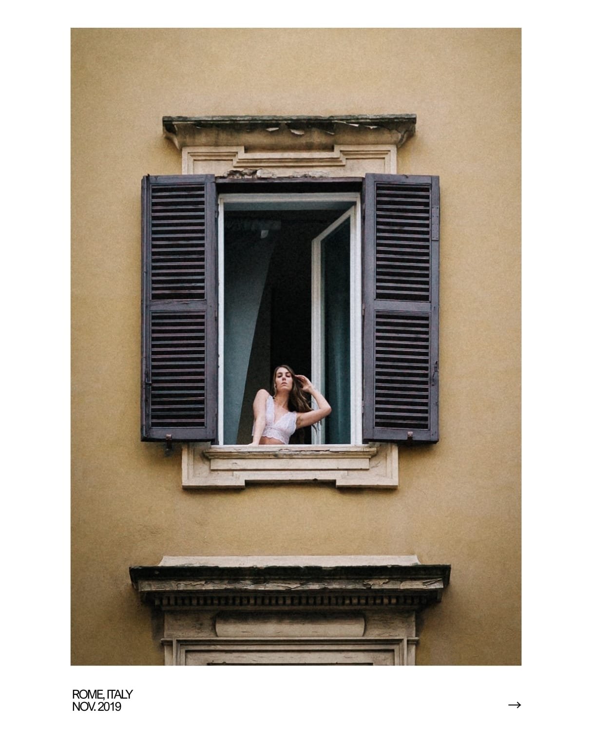 Klaye F. traveling Rome Italy shooting contemporary fine art photography for room noir.