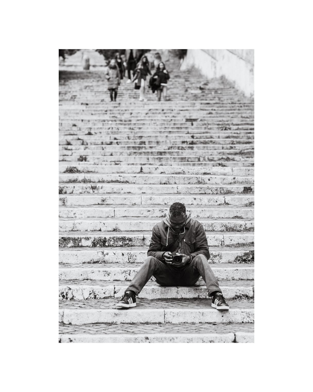 Klaye F. traveling Rome Italy shooting contemporary fine art photography for room noir.