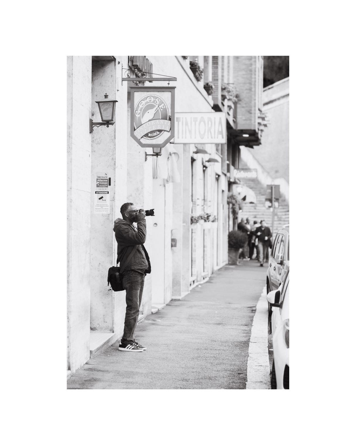 Klaye F. traveling Rome Italy shooting contemporary fine art photography for room noir.